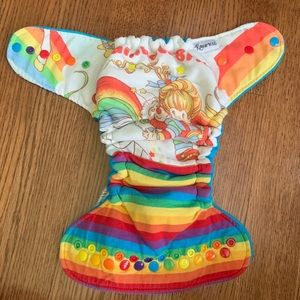 Rainbow brute cloth diaper. OS.